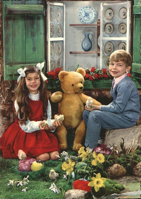 Teddy Teddybaer Teddy-bear Kinder Blumen