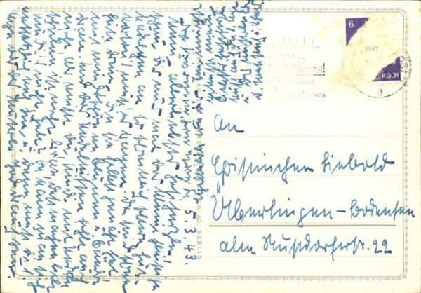 Kuenstlerkarte Lotte Oldenburg Wittig Nadelkissen Hut – Bild 2