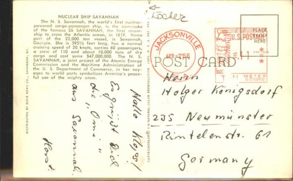 Schiffe Ships Navires N.S. Savannah Savannah River – Bild 2