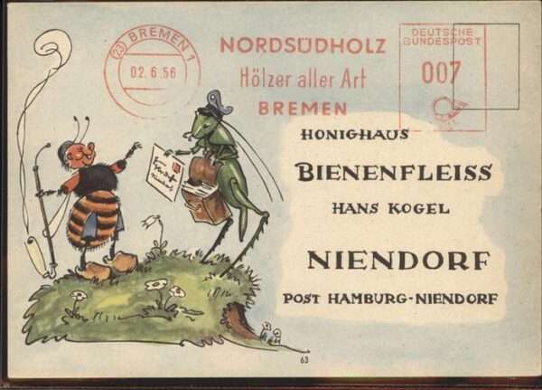 Postbote Brieftraeger Biene Honighaus Bienenfleiss Hans Kogel