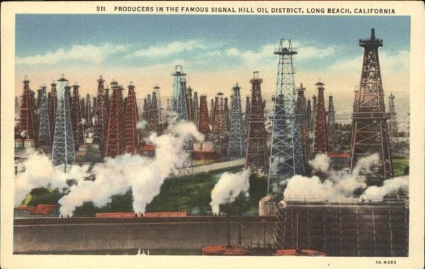 Oelfoerderung Oil Fields Oil district Long Beach California