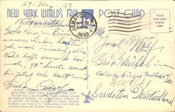 Exposition Worlds Fair New York 1939 Railroad Building – Bild 2