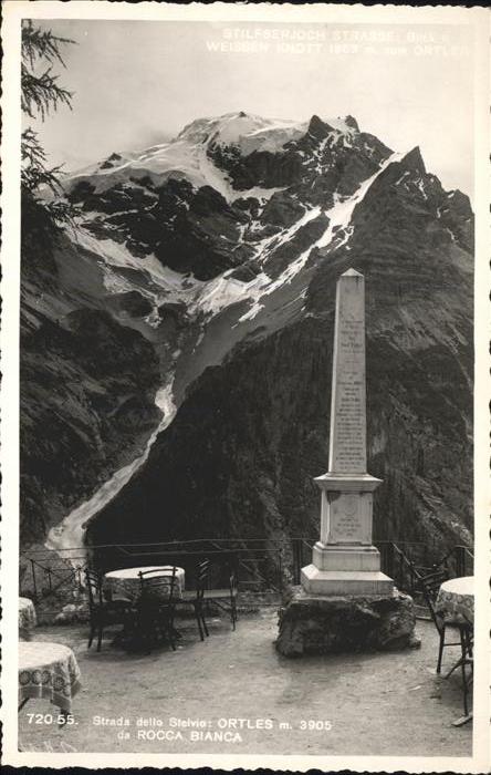 Stilfserjoch Passo dello Stelvio Strada della Stelvio da Rocca Bianca Bl