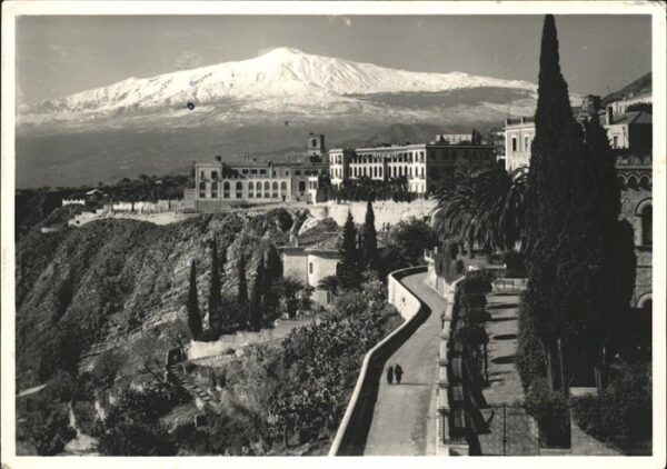 Taormina Sizilien Panorama dell Etna Vulkan