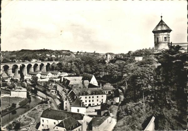 LUXEMBOURG  Luxemburg Faubourg du Pfaffenthal Brücke Turm