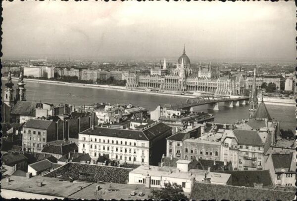 Budapest Dunai latkep Blick zur Donau Brücke
