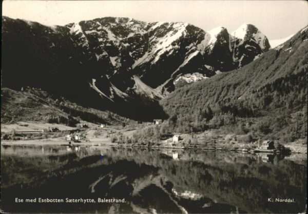 Balestrand Ese med Esebotten Saeterhytte Fjord Geb