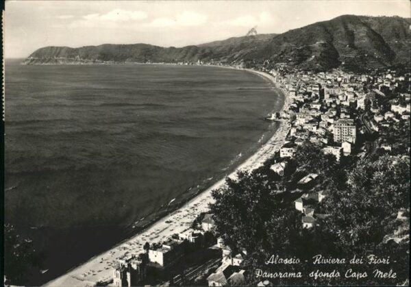 ALASSIO Savona Liguria IT Panorama sfondo Capo Mele Riviera dei F