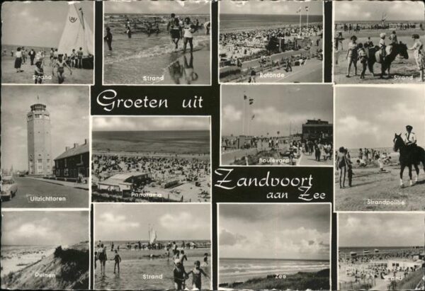 Zandvoort Holland Strand Uitzichttoren Rotonde Strandpoli