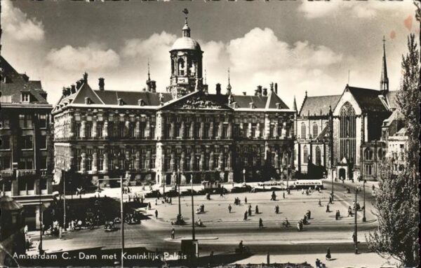 Amsterdam Niederlande Dam met Koninklijk Paleis