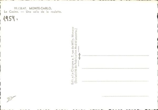 Monte-Carlo Le casino salle de la roulette – Bild 2