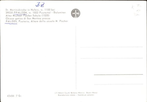 Pfalzen Bruneck St Martinskirche in Hofern – Bild 2