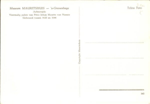 s-Gravenhage Museum Mauritshuis Prins Johan Maurits – Bild 2