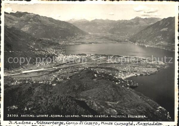 Lago Maggiore mit Arcegno Losone Ascona Locarno Tener