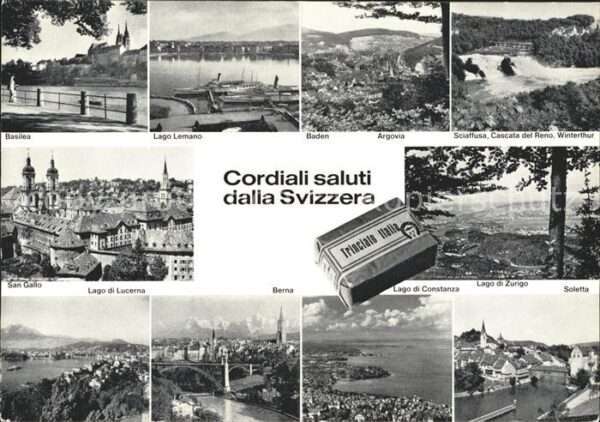 Helvetia Schweiz Städte Bauwerke Flüsse und Seen der Sch