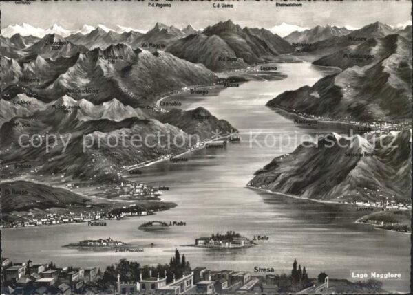 Lago Maggiore Gebiets Reliefkarte