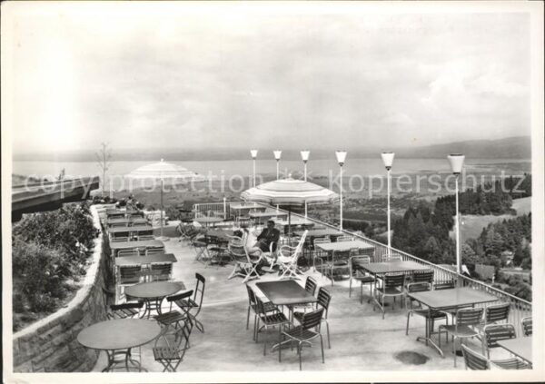 Walzenhausen AR Hotel Sonne Terrasse Blick zum Bodensee