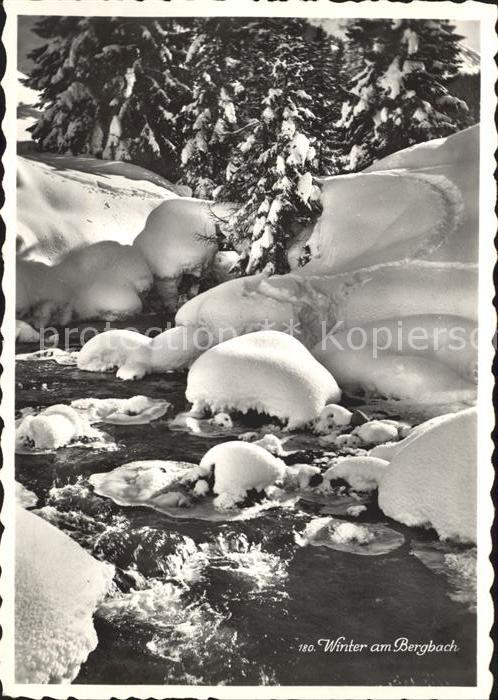 Helvetia Schweiz Winter am Bergbach