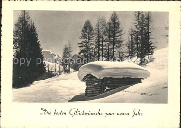 Helvetia Schweiz Wintertag Alp Neujahrsgruß