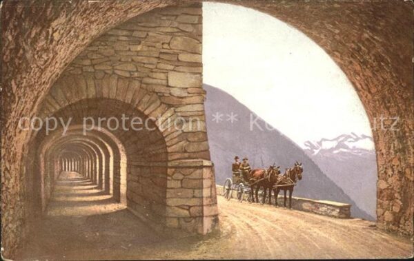 Helvetia Schweiz Künstlerkarte passstrasse