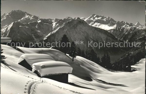 Helvetia Schweiz Winterlandschaft bei Riederalp