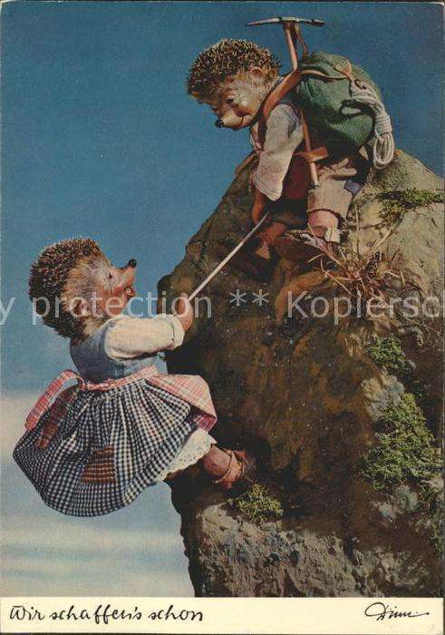 Mecki Nr. 313 Bergsteigen Bergpickel Rucksack