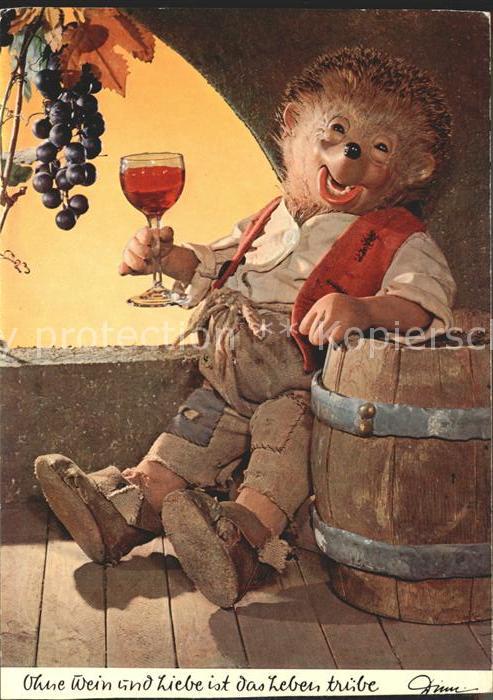 Mecki Nr. 311 Wein Trauben Fass