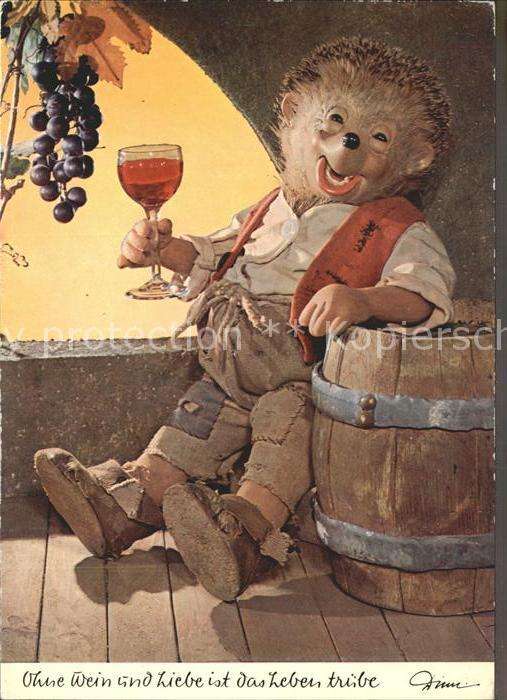 Mecki Nr. 311 Wein Trauben Fass