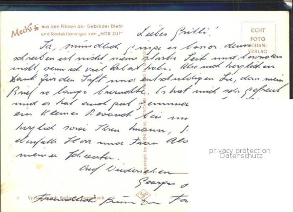 Mecki Nr. 7 Tintenfass Feder Brief – Bild 2