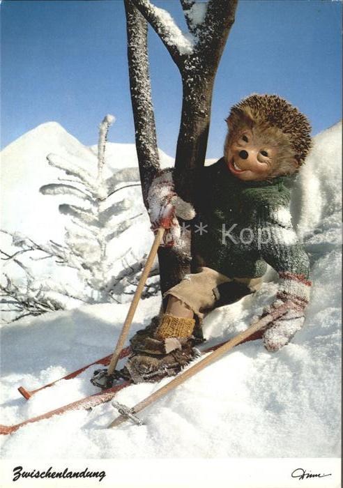 Mecki Nr. 369 Ski Skifahren Baum Zwischenlandung