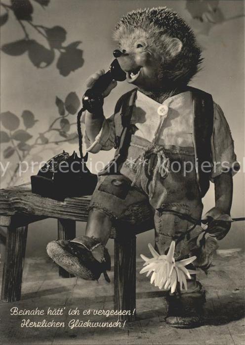 Mecki Nr. 156 Glückwunsch Telefon Anruf Blume