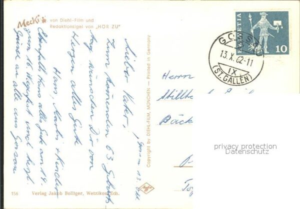 Mecki Nr. 156 Glückwunsch Telefon Anruf Blume – Bild 2