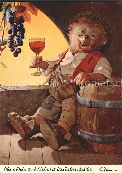 Mecki Nr. 311 Wein Trauben Fass