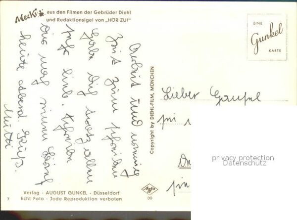 Mecki Nr. 7 Tinte Tintenfass Feder Papier – Bild 2
