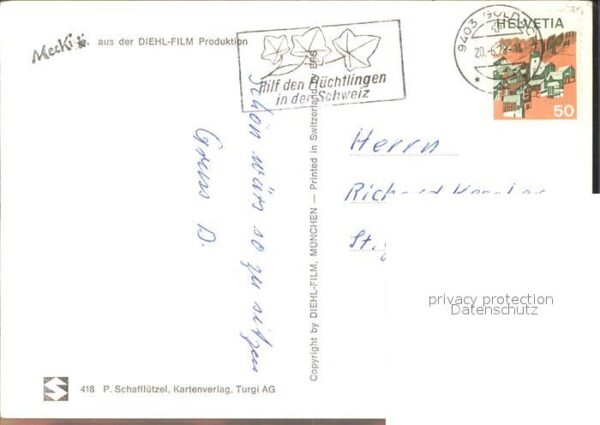 Mecki Nr. 418 Schreibmaschine Glückwunsch Blumen – Bild 2