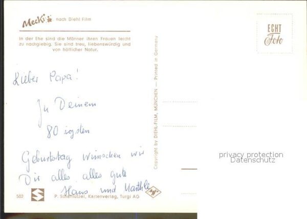 Mecki Nr. 502 Sternzeichen Wassermann Seerose Fro – Bild 2