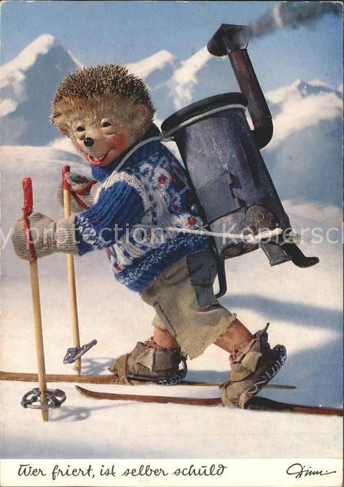 Mecki Nr. 353 Ski Skifahren Heizung