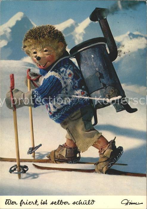 Mecki Nr. 353 Ski Skifahren Heizung