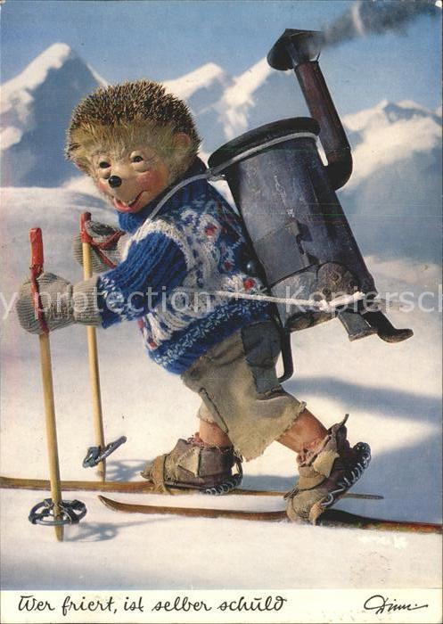 Mecki Nr. 353 Ski Skifahren Heizung