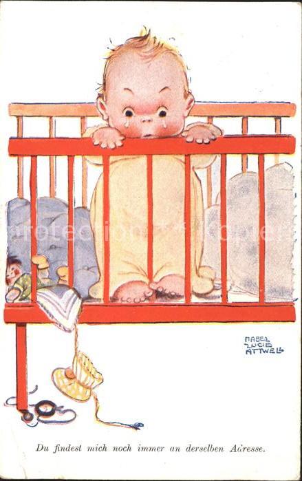 Attwell Mabel Lucie Primus-Verlag Nr. 2543 Baby Kinderbett