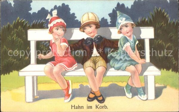 Verlag Amag Nr. 0269 Kinder Hutmode Hahn im Korb