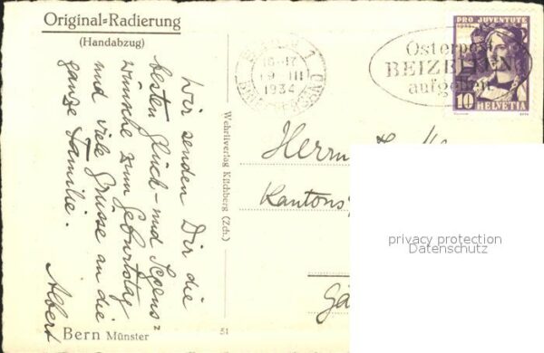 Radierung Bern Münster – Bild 2