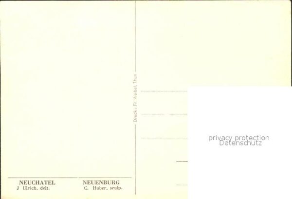 Kuenstlerkarte J. Ulrich Neuchatel C. Huber Neuenburg – Bild 2