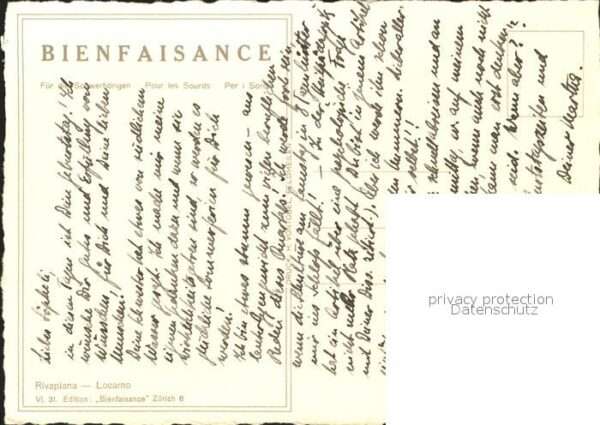 Bienfaisance Rivapiana Locarno VI. 31 – Bild 2