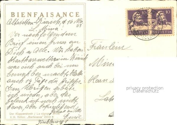 Bienfaisance Der Klapperstorch X. 31 – Bild 2