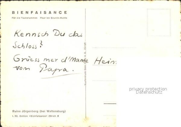 Bienfaisance Ruine Jörgenberg Waltensburg I. 32 Edit – Bild 2