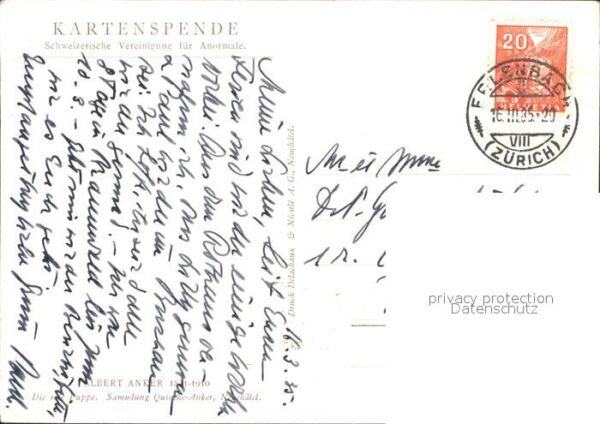 Anker Albert Die rote Puppe Kind Kartenspende – Bild 2