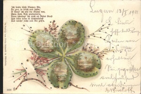 Kleeblatt Cloverleaf Trebol Trefle Gedicht