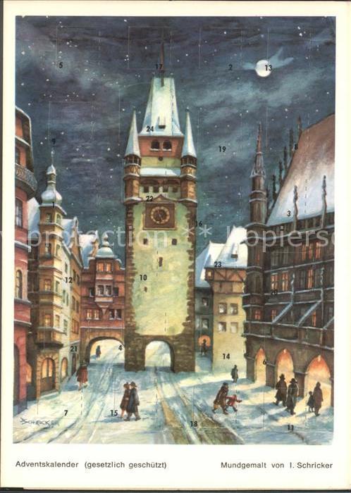 Adventskalender-AK Mundgemalt Irene Schricker