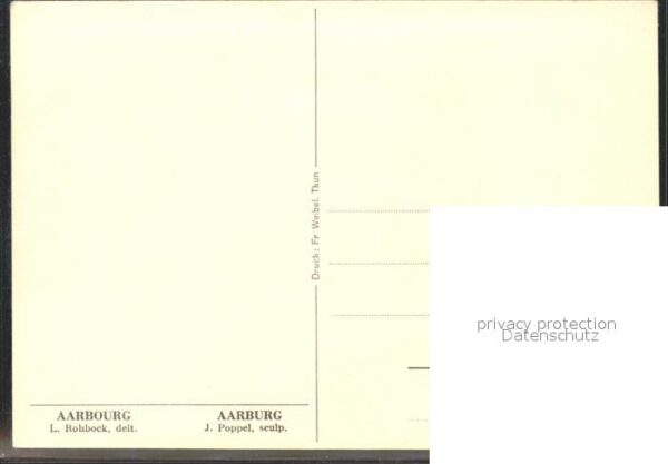 Kuenstlerkarte Aarbourg L. Rohbock delt.  J. Poppel sc – Bild 2
